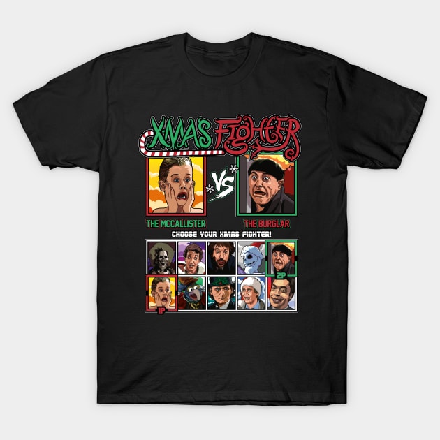 Xmas Fighter - Home Alone T-Shirt by RetroReview